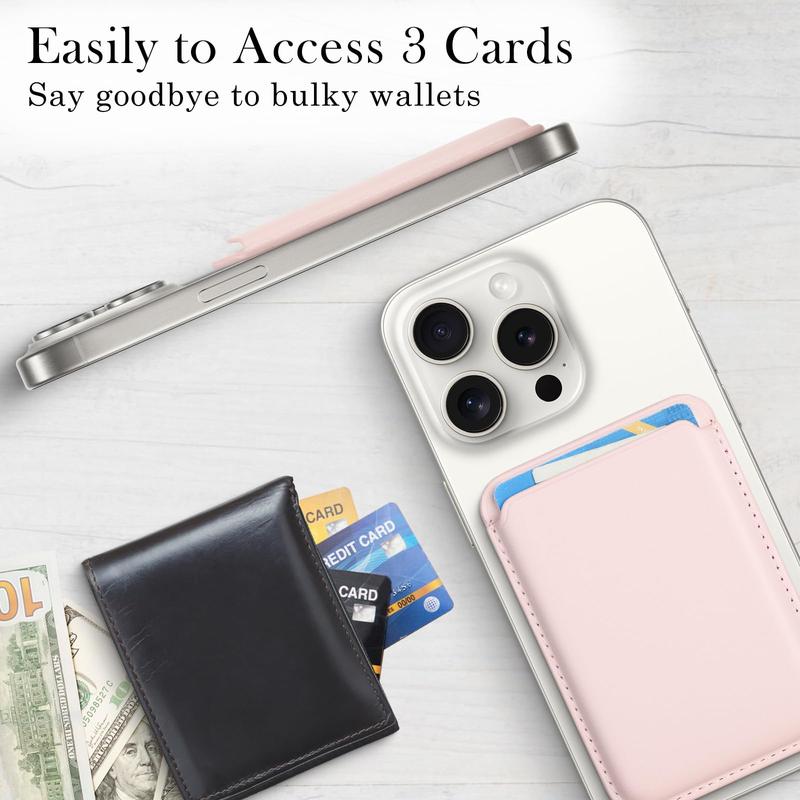 Magnetic Wallet Phone Case, Shockproof Magnetic Wallet Phone Card Holder for Magsafe, Magnetic Wallet Accessories for iPhone 15 14 13 12 Pro Pro Max Plus Mini, Smartphone Accessories