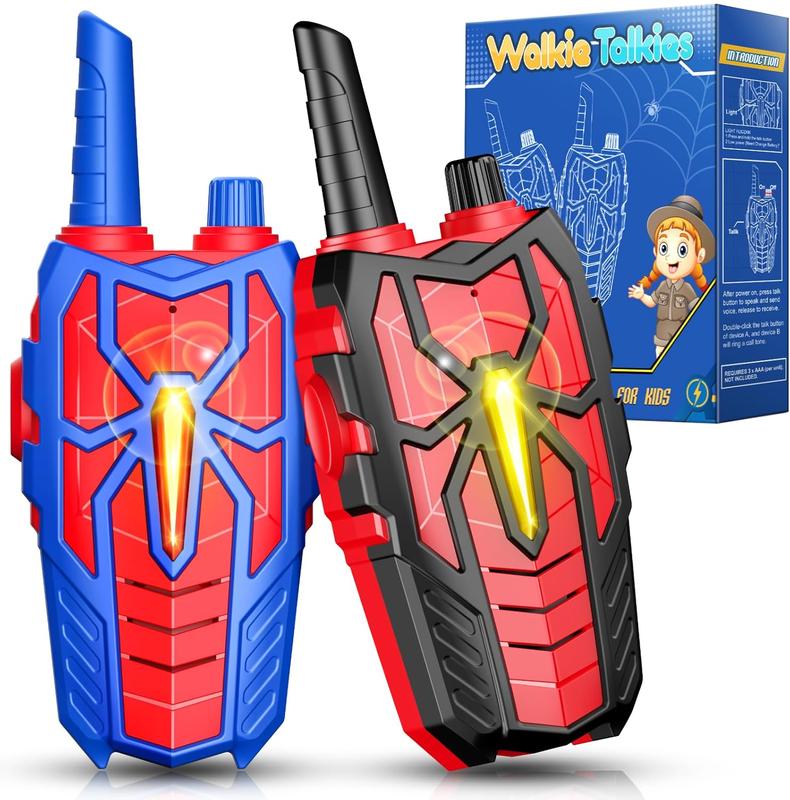 Spider Walkie Talkies for Kids Ages 3-10: Christmas Birthday Gifts Walkie Talkies Toys for 3 4 5 6 7 8 Year Old Boys Girls Toddlers Outdoor Camping Toy Games for Boy Girl Kid Toddler Age 3-5 5-7 6-8