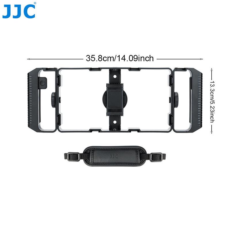 Universal Handheld Video Stabilizer with Wireless Remote Shutter, Video Stabilizer with Cold Shoe Phone Cage Video Rig Kit, Phone Accessories Compatible with iPhone Android, Stocking Fillers Gift