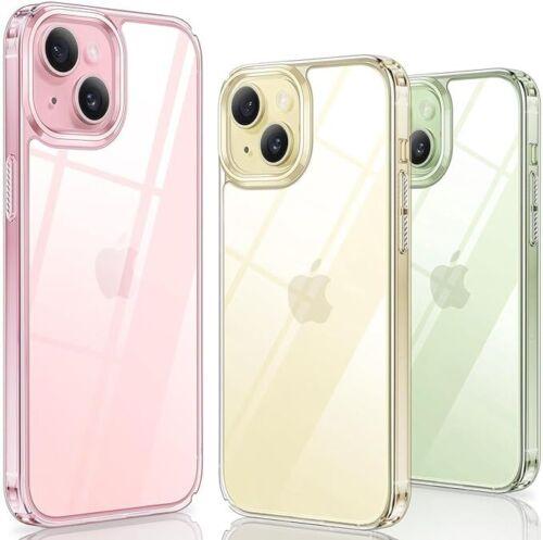 For iPhone 15 Pro Max 14Plus 13 12 11 Shockproof Clear TPU Soft Transparent Case