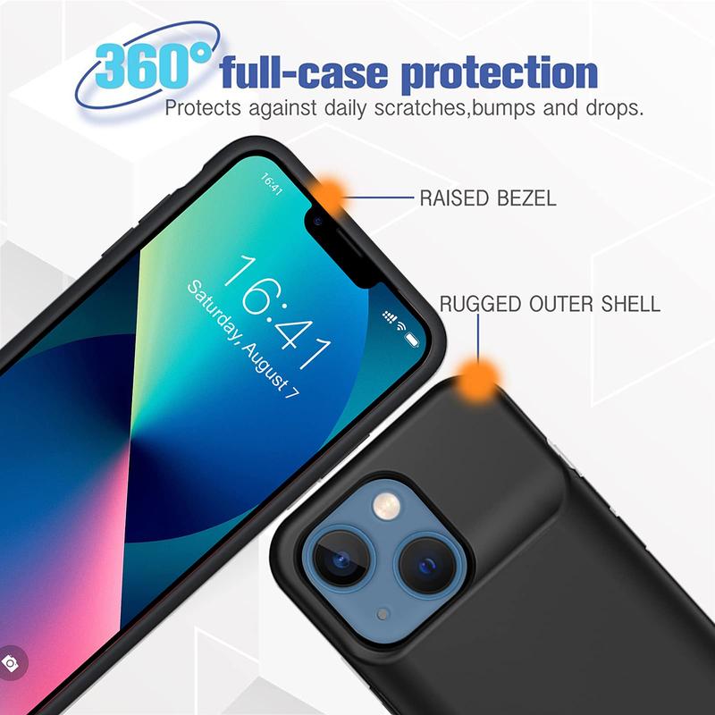 6800mAh Battery Case for iPhone 15 Plus, Portable Slim Protective Charging Case, Rechargeable Battery Charger Case for iPhone 15 Plus