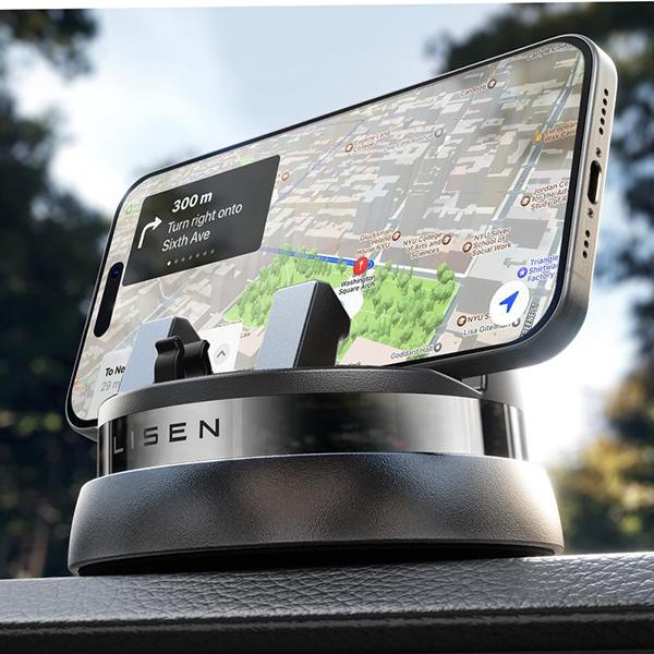 LISEN Adhesive Model 360° Rotatable Navigation Dashboard CellPhone Holder stand ,Stable smartPhone Car Mount Compatible Accessories with iPhone 16 Pro Max 15 14 13,Samsung S24 23 22