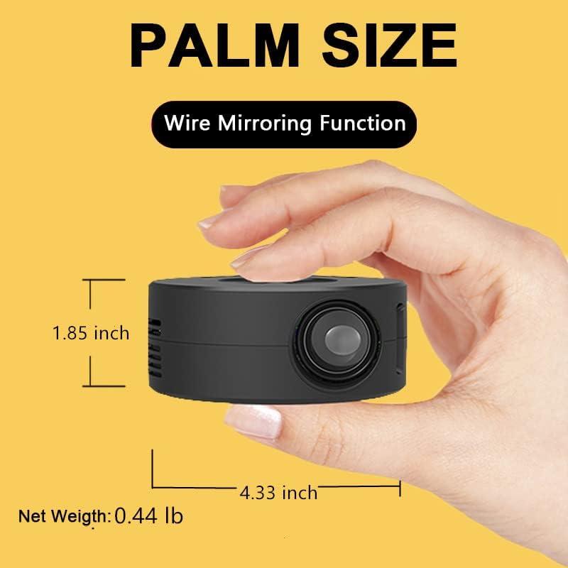 Portable Home Mini USB Projector for iPhone only with Remote Controller Built-in Speaker,Audio Port, iOS Phone ipad USB Flash Driver Compatible, black