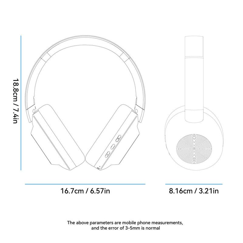 Over-ear Wireless Headphones, Foldable Rotatable Earbuds with Built-in Microphone, Long Standby Noise Canceling Headphones Gaming Headset for Mobile Phone, Travel Gadgets 2024