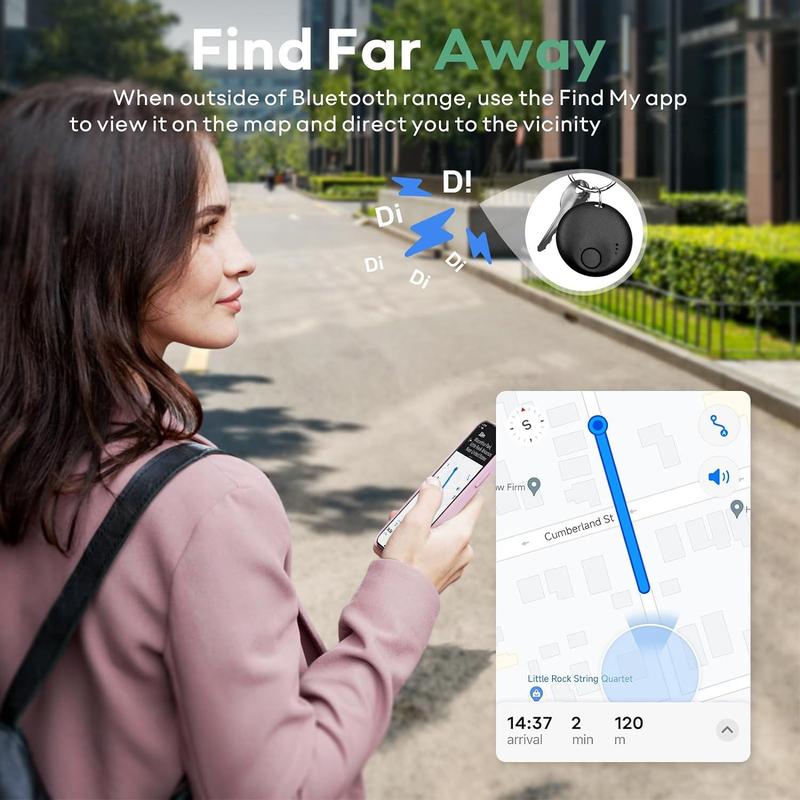 Smart GPS Tracker, Mini Locator for iOS Find My APP, Anti-loss Reminder Device, Loss Prevention Device for Car Keys Pet Senior