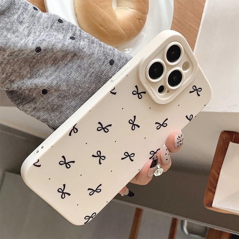 Bowknot Pattern Phone Case, Anti-drop Cellphone Protective Case, Total Protective Shockproof Mobile Phone Cover for iPhone