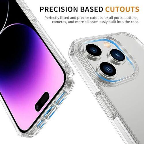 For iPhone 15 Pro Max 14Plus 13 12 11 Shockproof Clear TPU Soft Transparent Case