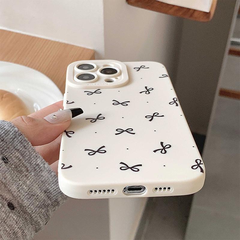 Bowknot Pattern Phone Case, Anti-drop Cellphone Protective Case, Total Protective Shockproof Mobile Phone Cover for iPhone