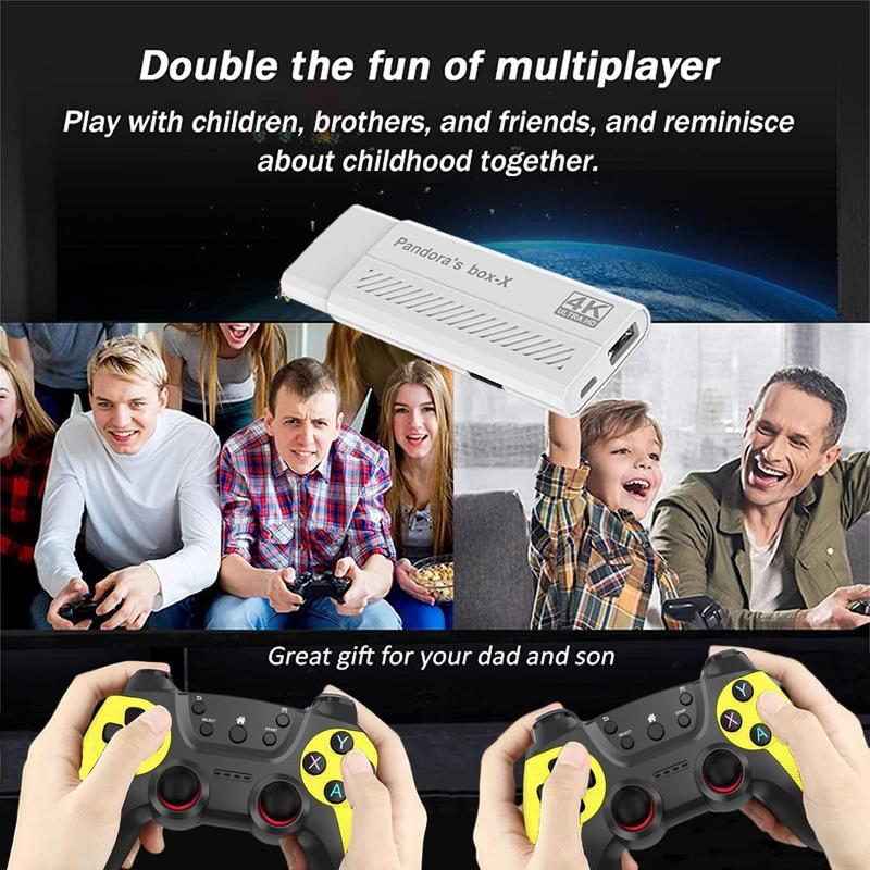 30000+ retro Game Stick, retro game console, Revisit Classic Games Stick, retro play Plug and Play Video Games Stick, Multiple emulators, 4K HDMI Output, Premium Competitive Dual Controllers