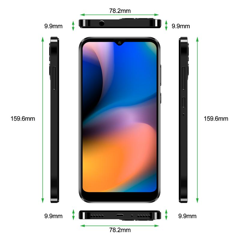 Xgody X18 4G LTE Unlocked Phone, 6.3 Inches Cell Phones, Android 10 OS Dual SIM Cheap Smartphone Unlocked, 2GB+16GB, Dual 5MP+8MP Camera, 4000mAh Long Lasting Battery, Face ID Smart Cellphone