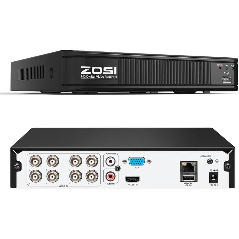 [BlackFriday] ZOSI H.265+ CCTV DVR 8 Channel Full 1080p, AI Human Vehicle Detection, Remote Access, Hybrid Capability 4-in-1(Analog AHD TVI CVI) Surveillance DVR for Security Camera (No Hard Drive)