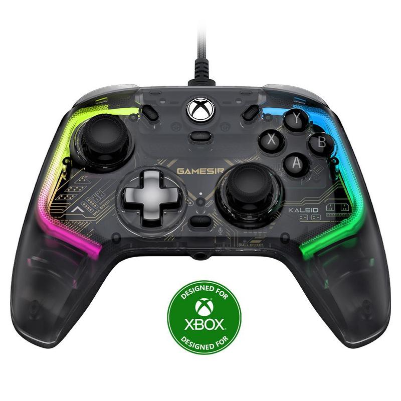 GameSir Kaleid Wired RGB Light Controller for Xbox Series X|S, Xbox One,Windows 10 11 & Steam, Plug and Play Gaming Gamepad, Transparent Video Game Controller with Hall Effect Joysticks Hall Trigger