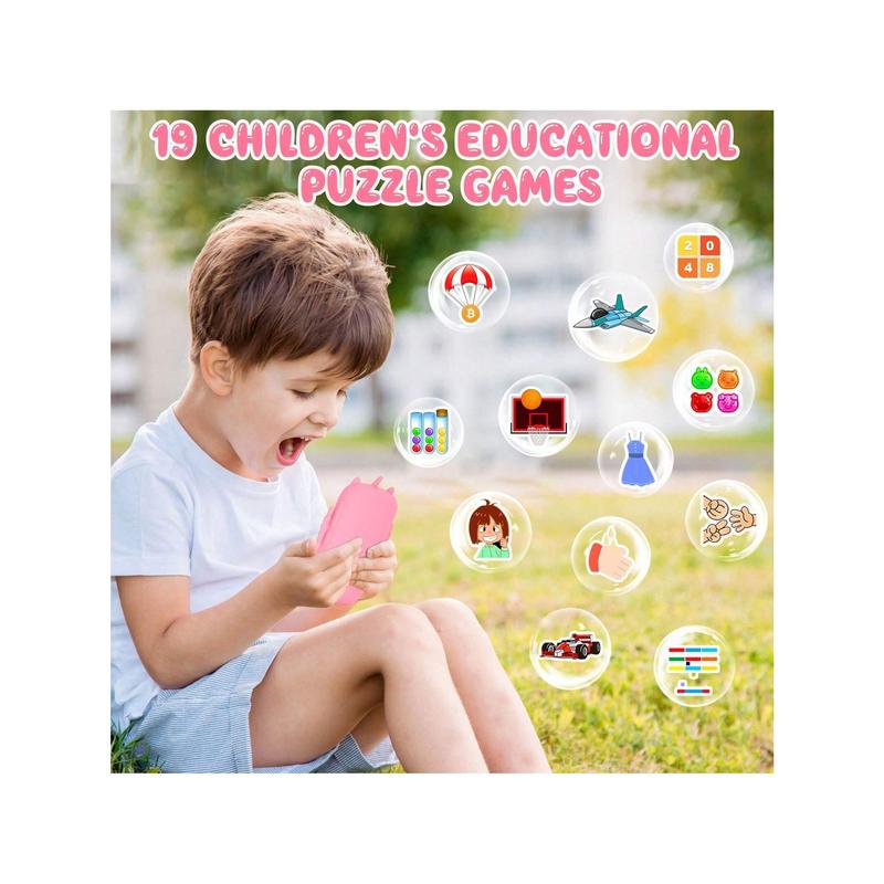 Children Mobile Phone With 19 Learning Game 2.8in Touch Screen Kids Cell Phone Smartphone With Calls SOS MP3 Camera Calculator Pedometer Smartphone Birthday Gifts For Girls Boys 3 4 5 6 7 8 9 Years Old