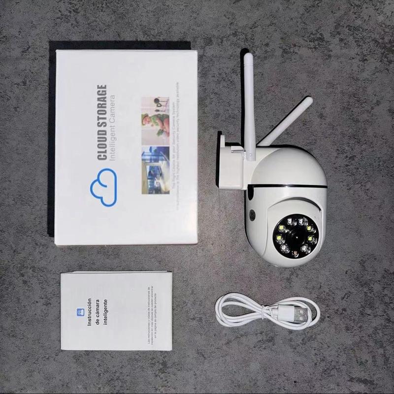 2.4GHz & 5GHz Wireless Security Camera: USB Powered, 360° Surveillance with Human Tracking & Infrared Night Vision. 24H Loop Video Monitoring. Ideal for Home & Business Security.