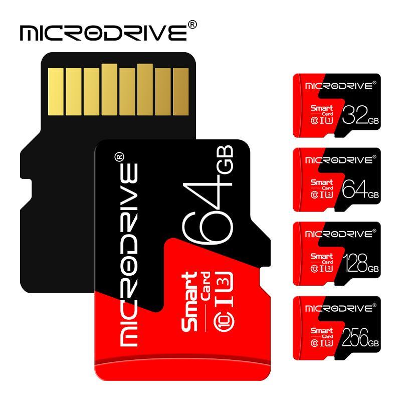 MICRODRIVE 32GB 64GB 128GB 256GB Micro SD Card, 1 Count Class 10 U3 Memory Card with SD Adapter, Camera Accessories for Smartphone, Camera, Laptop, PC