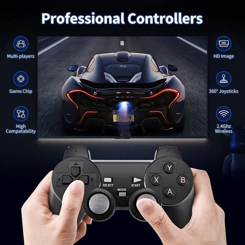  2024 Hot Sale:New store discount Retro Game Console Stick,64GNostalgia Game Stick with 20000+Video Games, 9 Emulator ConsolePlug and Play for TV, Retro PlayCompatible with Arcade Maze, 4K HDOutput,2.4GHz Wireless Controllers