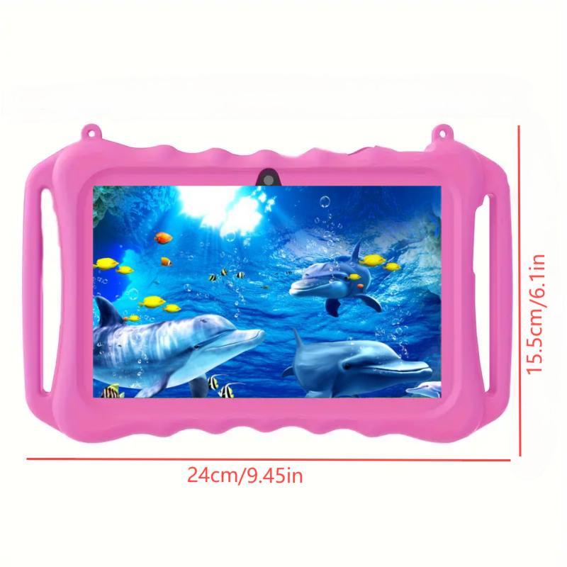 7-Inch Dual Camera Tablet, Android 12 Tablet with Shockproof Case, Parental Control Tablet, Educational Tablet for Boys and Girls