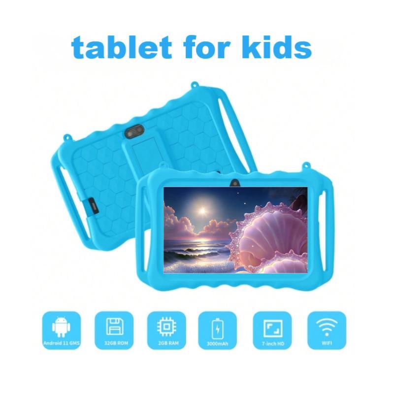 7-Inch Dual Camera Tablet, Android 12 Tablet with Shockproof Case, Parental Control Tablet, Educational Tablet for Boys and Girls