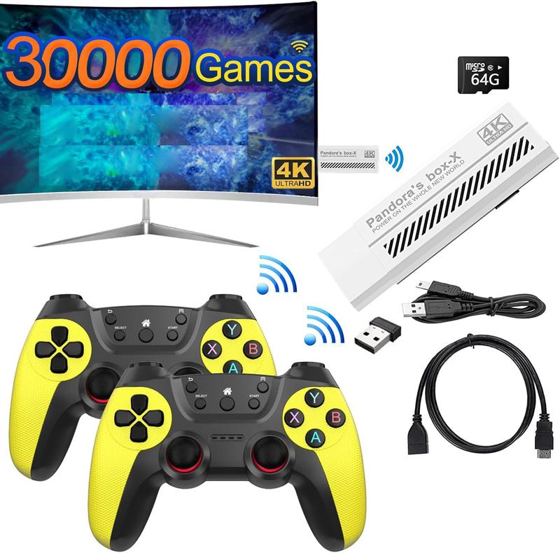 30000+ retro Game Stick, retro game console, Revisit Classic Games Stick, retro play Plug and Play Video Games Stick, Multiple emulators, 4K HDMI Output, Premium Competitive Dual Controllers