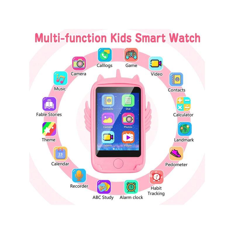 Children Mobile Phone With 19 Learning Game 2.8in Touch Screen Kids Cell Phone Smartphone With Calls SOS MP3 Camera Calculator Pedometer Smartphone Birthday Gifts For Girls Boys 3 4 5 6 7 8 9 Years Old