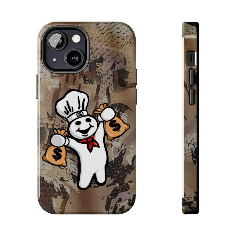 Dough Boy Camo Tough iPhone Case, Preppy and Cute Aesthetic 8 X 11 12 13 14 15 16 Pro Max Pro Mini Plus, Protection Cover, Unique Accessories, Durable Cover, Anti-drop Case, Gifts, Outdoorsman