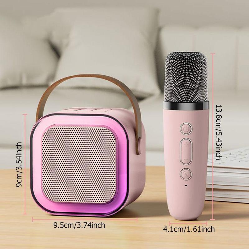 Mini Karaoke Machine with Wireless Microphones Mini Partybox Fall Portable Wireless Karaoke Speaker with Microphone wireless mics Portable Mini