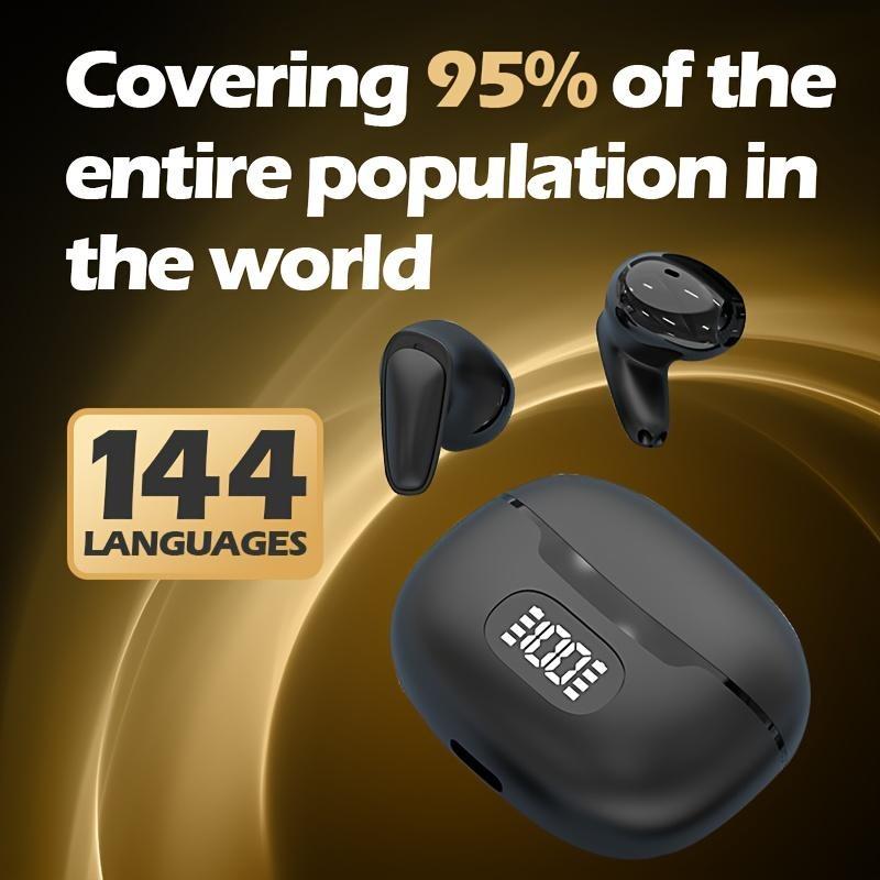 Language Translator Earbuds, Two-Way Translator Device with APP for 140 Languages and 13 Offline Translation Packs, Intelligent Synchronization for Travel & Social Media,Electronics Audio Headphone Gift to return to school Back-to-School Gift