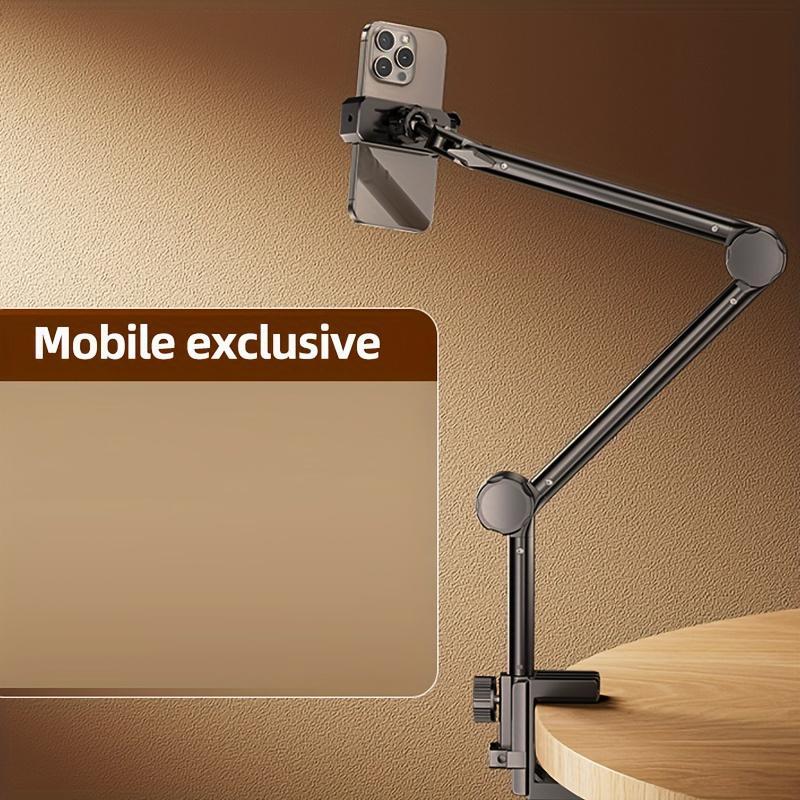 Flexible Gooseneck Design Phone Holder, Angle Adjustable Tablet Stand for Desk, Universal Tablet Mount Clamp for Home & Office