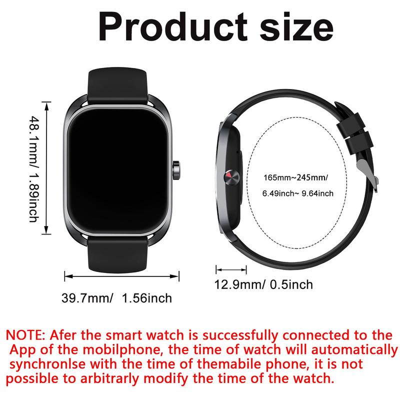 3D Curved Screen Smart Watch, 1 Count Fashion Digital Watch with Health Monitoring Functions, Sports Smart Watches for iPhone Andriod for Men & Women, Stocking Fillers Gift