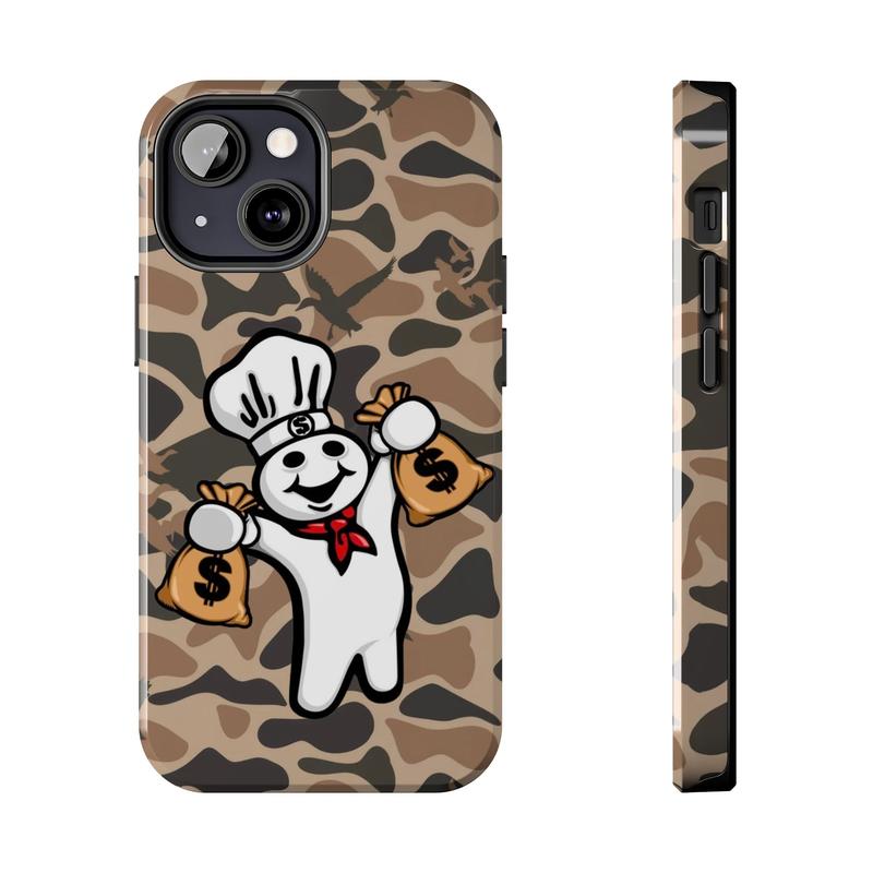 Dough Boy Camo Tough iPhone Case, Preppy and Cute Aesthetic 8 X 11 12 13 14 15 16 Pro Max Pro Mini Plus, Protection Cover, Unique Accessories, Durable Cover, Anti-drop Case, Gifts, Outdoorsman