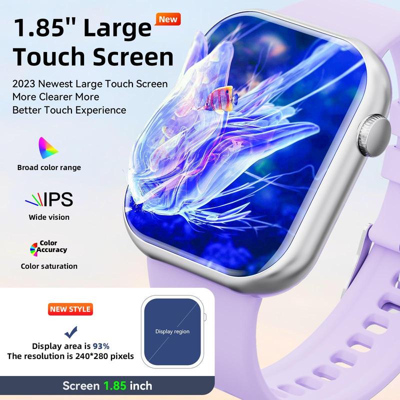 1.85 Inch Multifunctional Smart Watch, Fashion Digital Watch with Multiple Sports Modes, Sports Watch for Women & Men, Gifts for Boyfriend