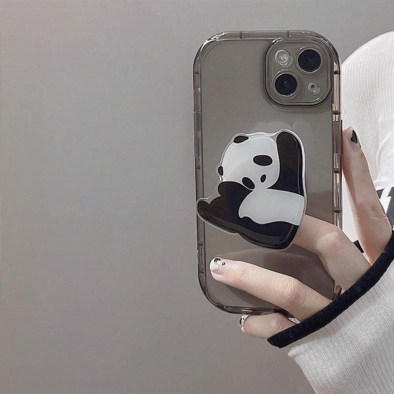 Cute Cartoon Panda Pattern Phone Holder, Acrylic Folding Phone Stand, Durable Grip Holder, Suitable for Smartphone, Tablet, Mobile Phone Accessories