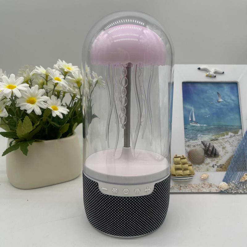 Jellyfish Design Wireless Speaker, USB Rechargeable Color Changing Light, Unique Ambient Sound for Music & Entertainment