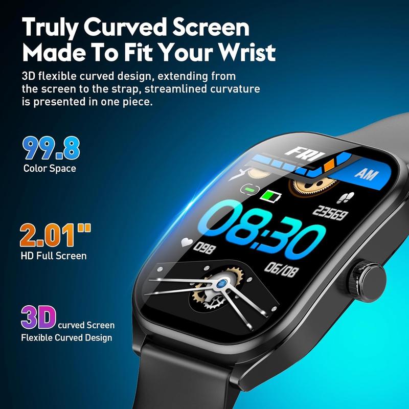 AOLON Curve Smart Watch for Men Women (Answer Make Call), 2.01