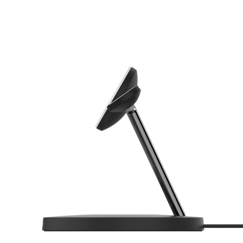 Belkin BoostCharge Pro 3-in-1 Wireless Charger Stand, Official MagSafe Wireless Charging Station, 15W Fast Wireless Charging, 33% Faster Charging for Apple Watch, iPhone 15, iPhone 14, iPhone 13 Series, AirPods, Black & White.