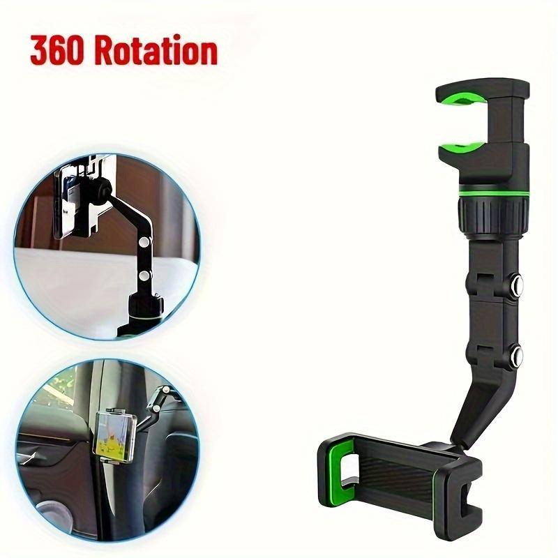 Universal 360° Rotatable Car Phone Holder, Adjustable Phone Mount for Car Sun Visor, Car Interior Accessories for Smartphones