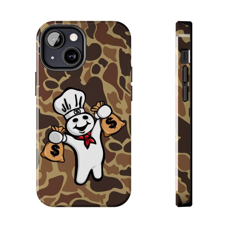 Dough Boy Camo Tough iPhone Case, Preppy and Cute Aesthetic 8 X 11 12 13 14 15 16 Pro Max Pro Mini Plus, Protection Cover, Unique Accessories, Durable Cover, Anti-drop Case, Gifts, Outdoorsman