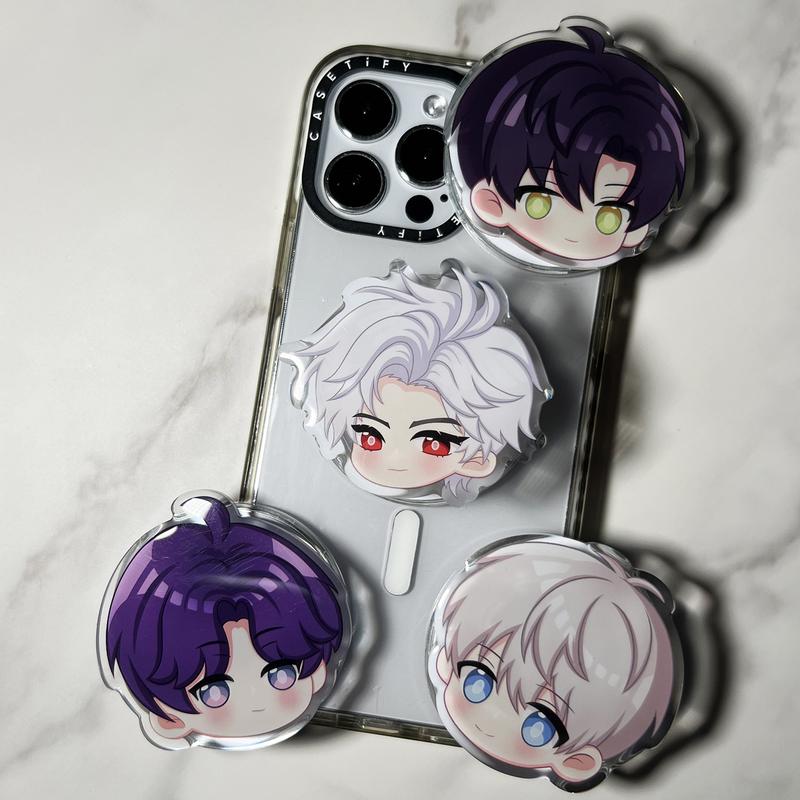 Chibi Love and Deepspace Magnetic Adhesive Phone Grip Holder Stand Xavier Sylus Zayne Rafayel