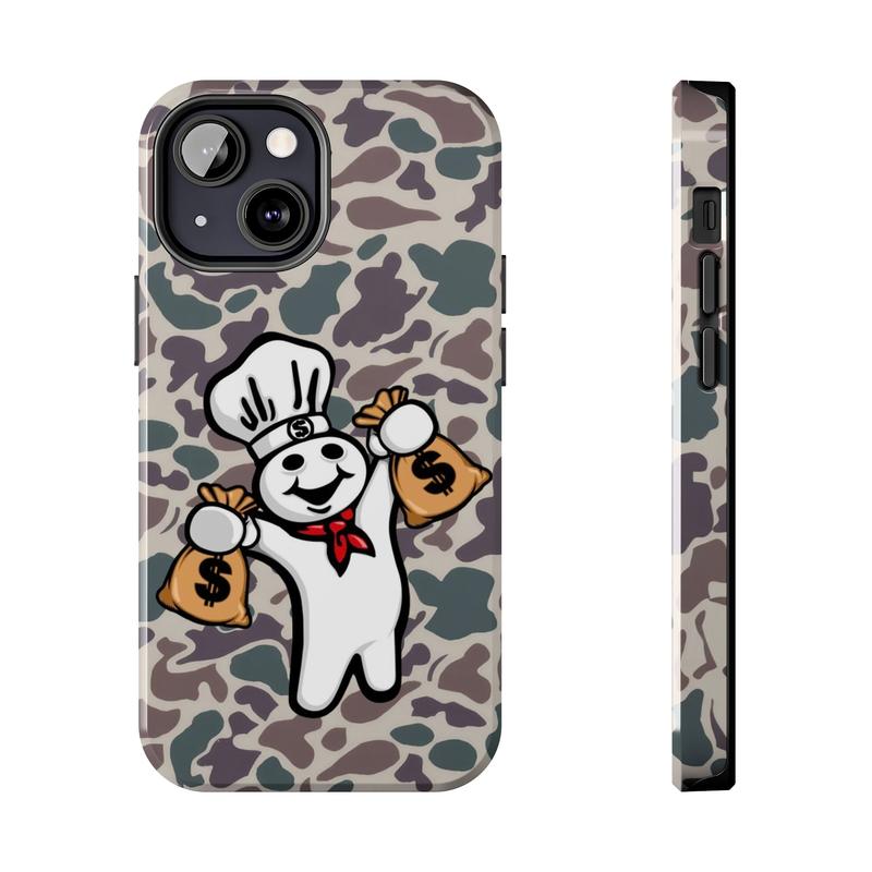 Dough Boy Camo Tough iPhone Case, Preppy and Cute Aesthetic 8 X 11 12 13 14 15 16 Pro Max Pro Mini Plus, Protection Cover, Unique Accessories, Durable Cover, Anti-drop Case, Gifts, Outdoorsman