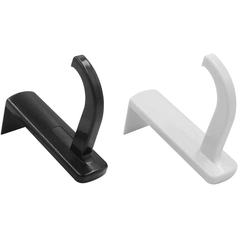 2 Pack Headphone Stand Hook Headset Holder Hanger Stick-on Support for Computer Over Ear Earphone PC Monitor Screen Edge Desk Top Wall Gaming Storage Rack Organizer