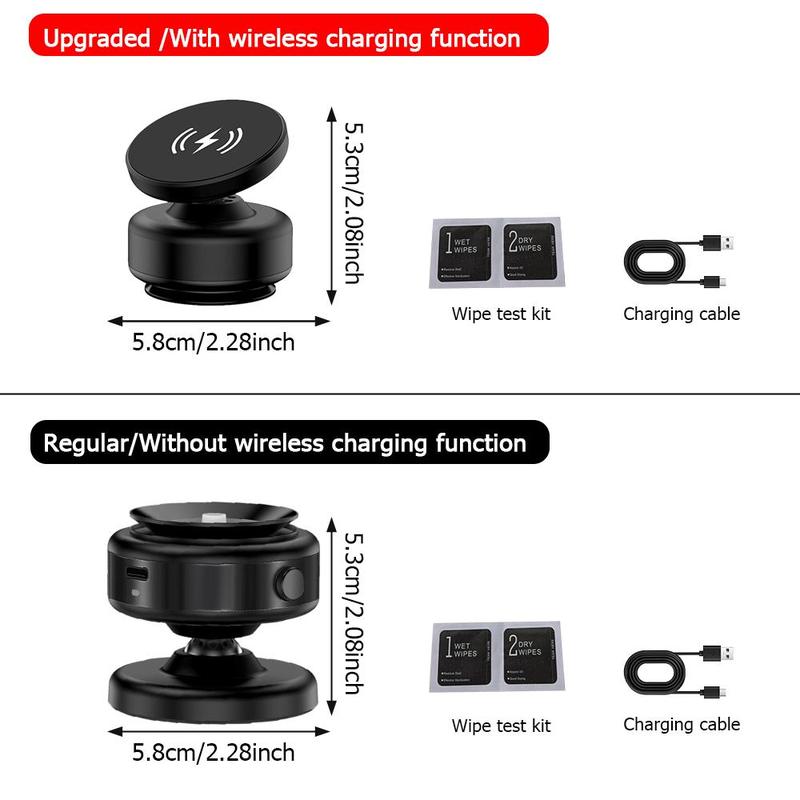 2-in-1 Car Phone Holder & Charger, Car Phone Holder with Vacuum Suction Cup, Car Phone Support, Car Electrical Appliances