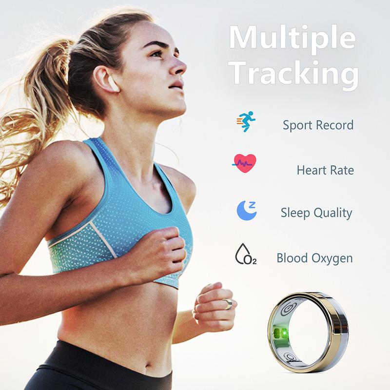 Smart Ring Health Tracker, Sleep Tracker Ring with Heart Rate, Waterproof Fitness Ring for Activity Monitoring Steps Distance Calories