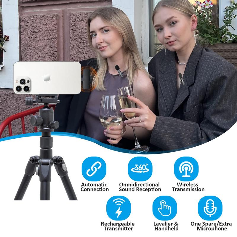 Portable Wireless Lavalier Microphone,Seamless Sound Integration: Lavalier Microphone for All Your Devices