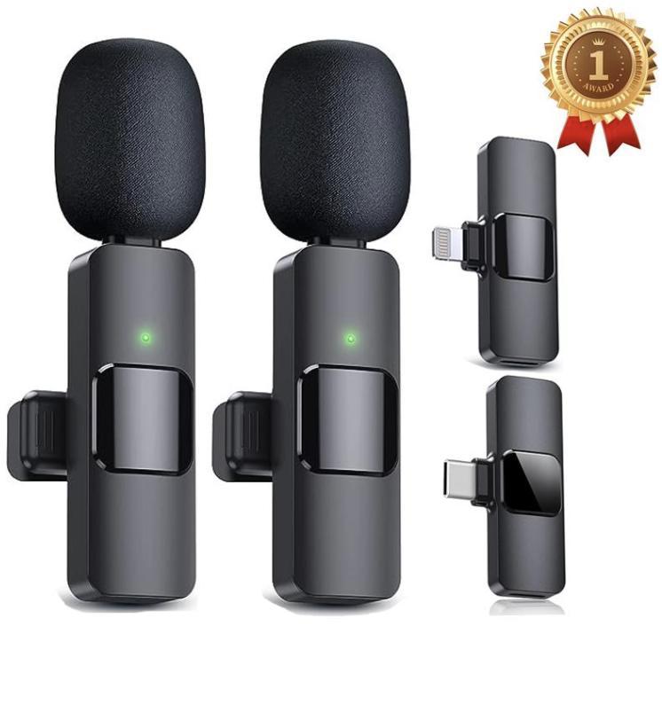 Portable Wireless Lavalier Microphone,Seamless Sound Integration: Lavalier Microphone for All Your Devices