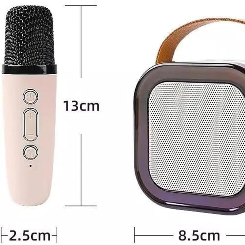 Mini Karaoke Machine with Wireless Microphones Mini Partybox Fall Portable Wireless Karaoke Speaker with Microphone wireless mics Portable Mini