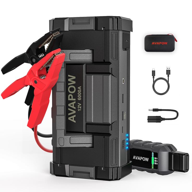 AVAPOW 6000A Car Battery Jump Starter ；Power bank； Dual USB Quick Charge ;DC Output；12V Jump Pack with Built-in LED Bright Light. The price after platform discounts is the lowest possible purchase price, with the final amount based on actual payment.