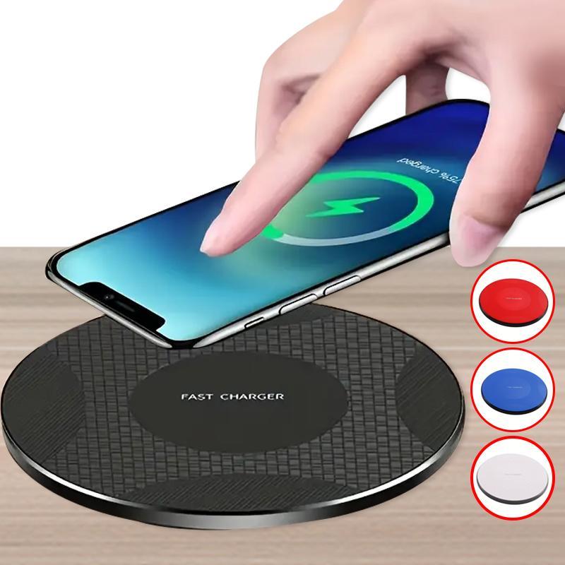 Y9 10W Wireless Charger Pad for Smartphone, 1 Count Desktop Mobile Phone Fast Charging Station with 1 Type-C Cable Compatible with iPhone 15 14 13 12 11 8 XR & Android