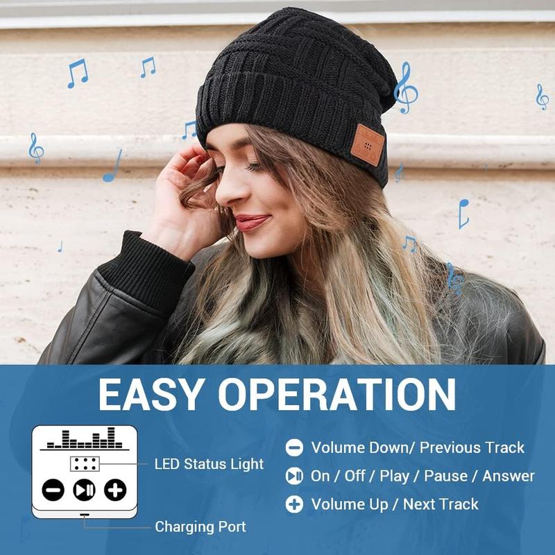 Bluetooth Beanie for Men Hat Gifts Stocking Stuffers Adults headband earbuds sound peats eyemask headphones diadema sleep headbands comfy headphones band a parador mir Audio Microphone Wireless Birthday  Christmas Guy Stereo  Headset Boy Teenage