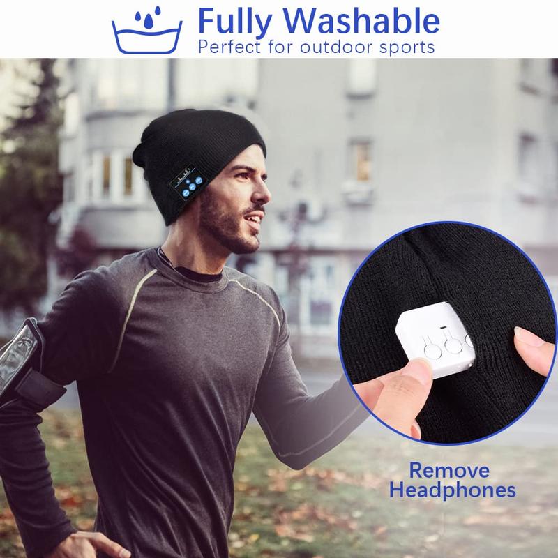 Bluetooth Beanie for Men Hat Gifts Stocking Stuffers Adults headband earbuds sound peats eyemask headphones diadema sleep headbands comfy headphones band a parador mir Audio Microphone Wireless Birthday  Christmas Guy Stereo  Headset Boy Teenage