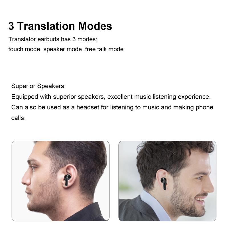 Translator Earbuds 114 Languages ​​High Precision Bluetooth Translator Earbuds with Speaker